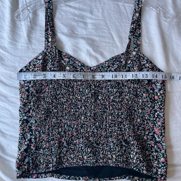 Abercrombie & Fitch Floral Smocked Crop Top S - Picture 13 of 13